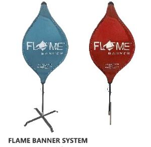 flame banner with spike