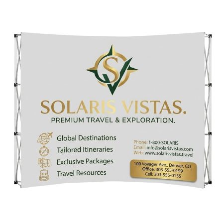 2.25x2.8M Curved Banner Wall